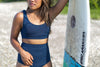 Highwaist Bikini Bottom (Navy)