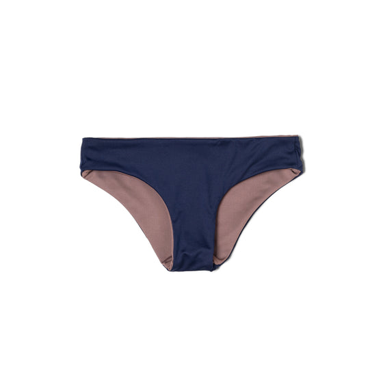 Reversible Brief Bikini Bottom (Nude & Navy)