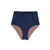 Reversible Highwaist Bikini Bottom (Navy & Nude)